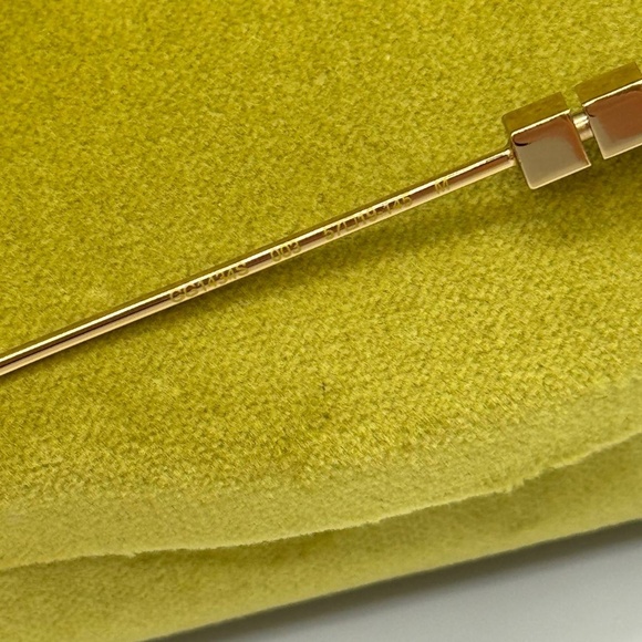 NEW GG1434S 003 GUCCI GOLD GREEN SQUARE METAL WOMEN GUCCI SUNGLASSES - Picture 10 of 13